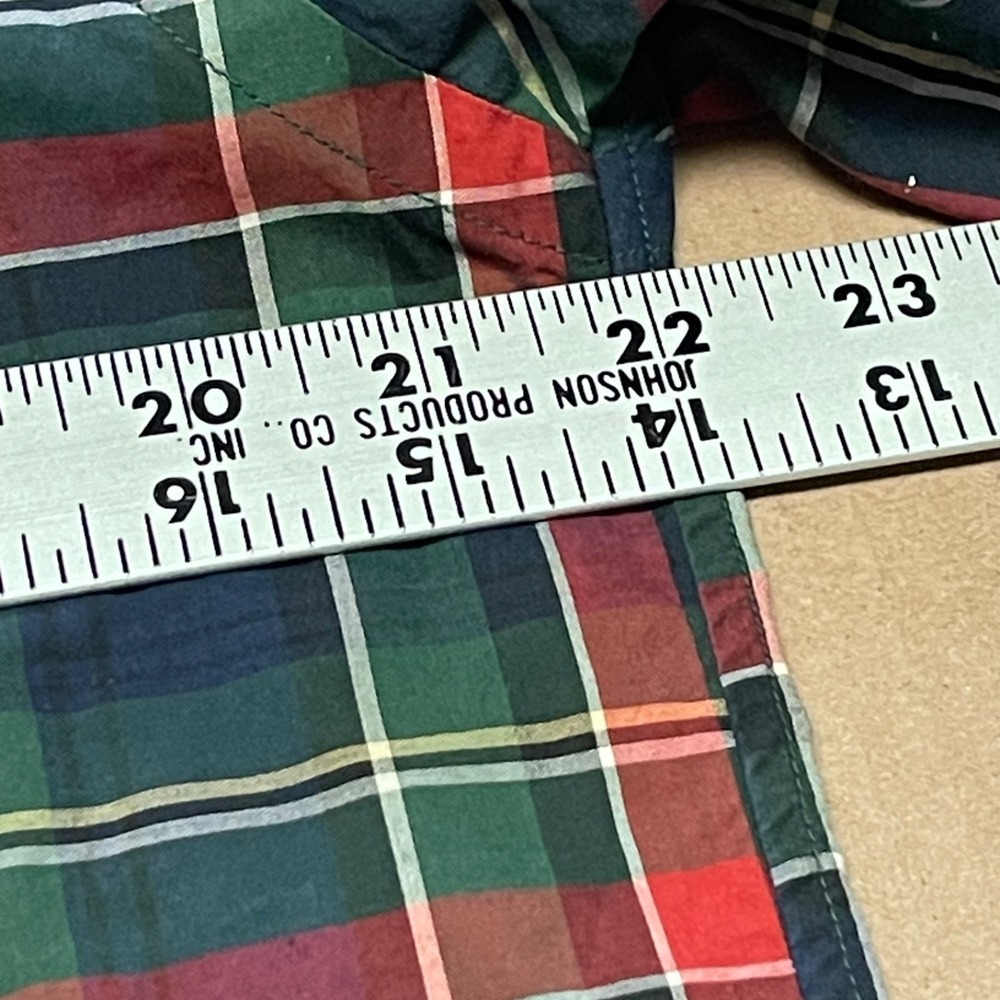 Vintage Ralph Lauren Crest Shirt Women's 12 (Large) Red Tartan Button Up Classic - Picture 9 of 15